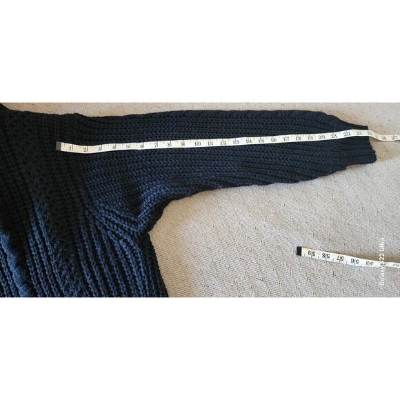 Woods and Gray VTG Black Cableknit Long Sleeve Turtleneck Sweater Womens Size M - Picture 6 of 8